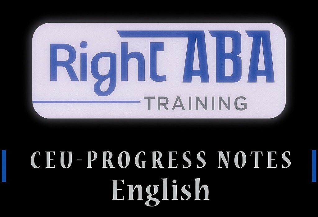 CEU #1 - Progress Notes (English)